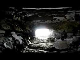 This is a picture of the Narrows of the Harpeth and the tunnel/waterfall that Montgomery Bell created.  I've also canoed along this river and to this spot before!